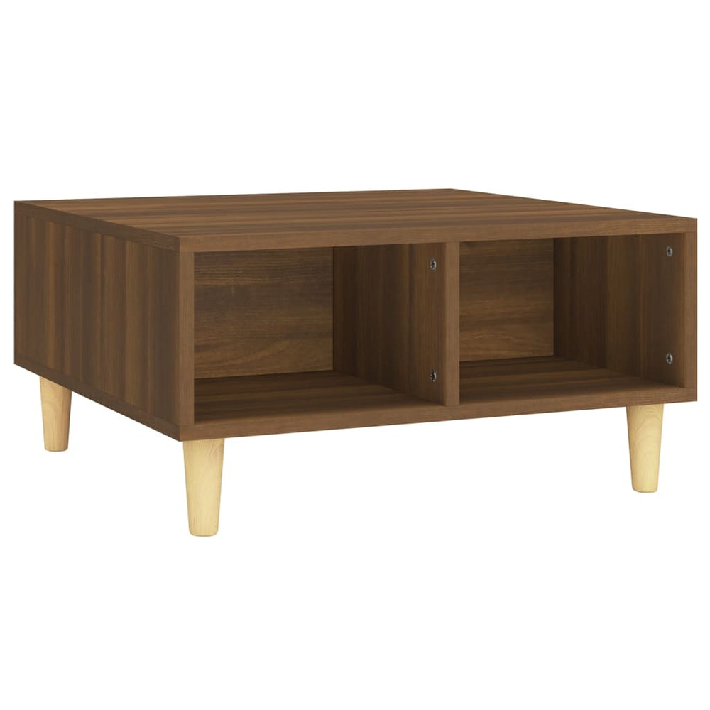 vidaXL Table basse brun aspect chêne 60x60x30 cm bois d'ingénierie