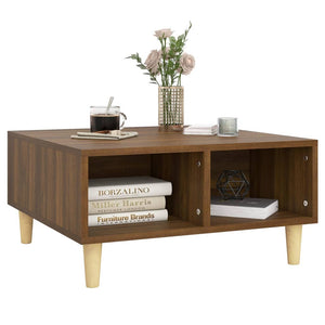 vidaXL Table basse brun aspect chêne 60x60x30 cm bois d'ingénierie
