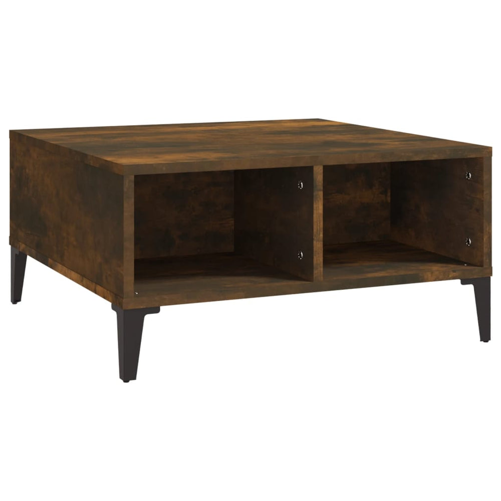 vidaXL Table basse chêne fumé 60x60x30 cm bois d'ingénierie