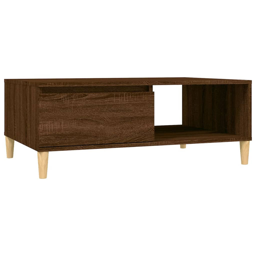 vidaXL Table basse marron aspect chêne 90x60x35 cm Bois d'ingénierie
