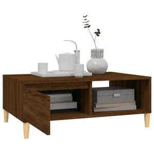 vidaXL Table basse marron aspect chêne 90x60x35 cm Bois d'ingénierie