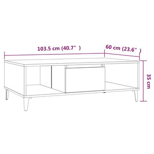 Couchtisch Räuchereiche 103,5 cm