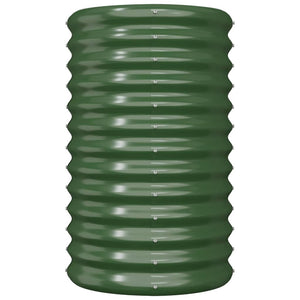 Grüner Pflanzkübel aus verzinktem Stahl 40x40x68 cm