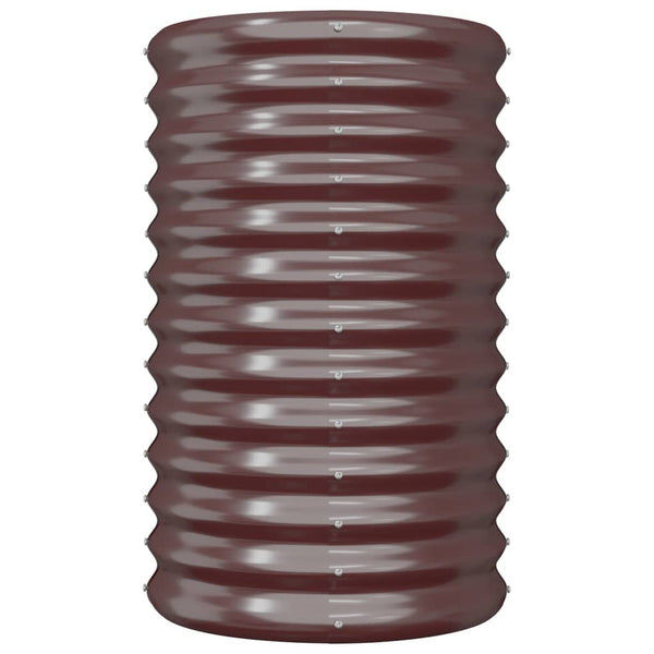 Verzinkter Stahl Pflanzkübel Braun 40x40x68cm