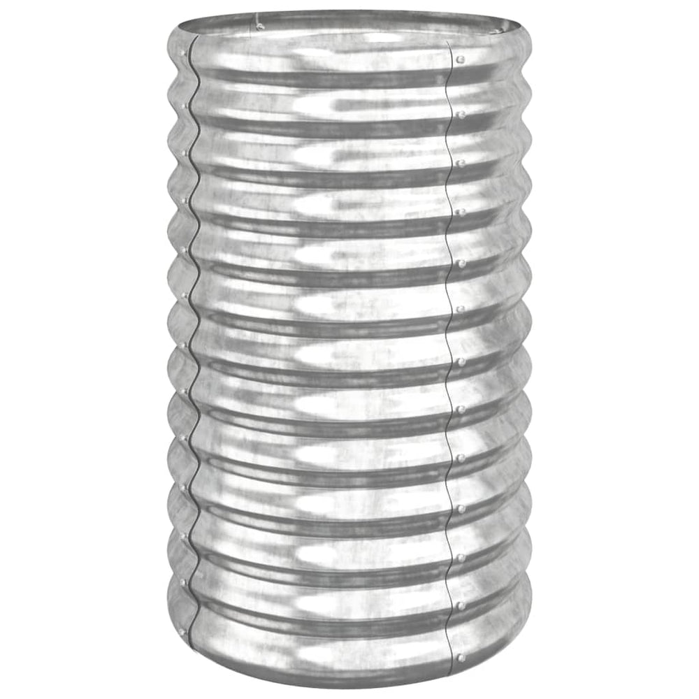 Verzinkter Stahl Pflanzkübel Silber 40x68cm