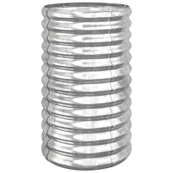 Verzinkter Stahl Pflanzkübel Silber 40x68cm