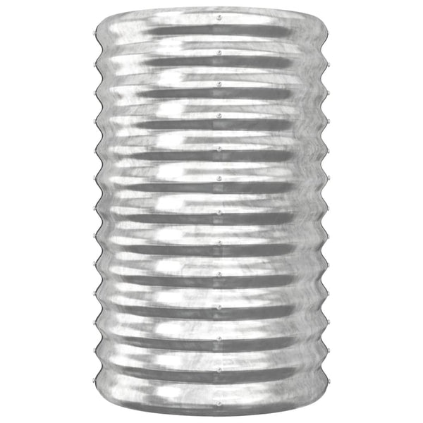 Verzinkter Stahl Pflanzkübel Silber 40x68cm