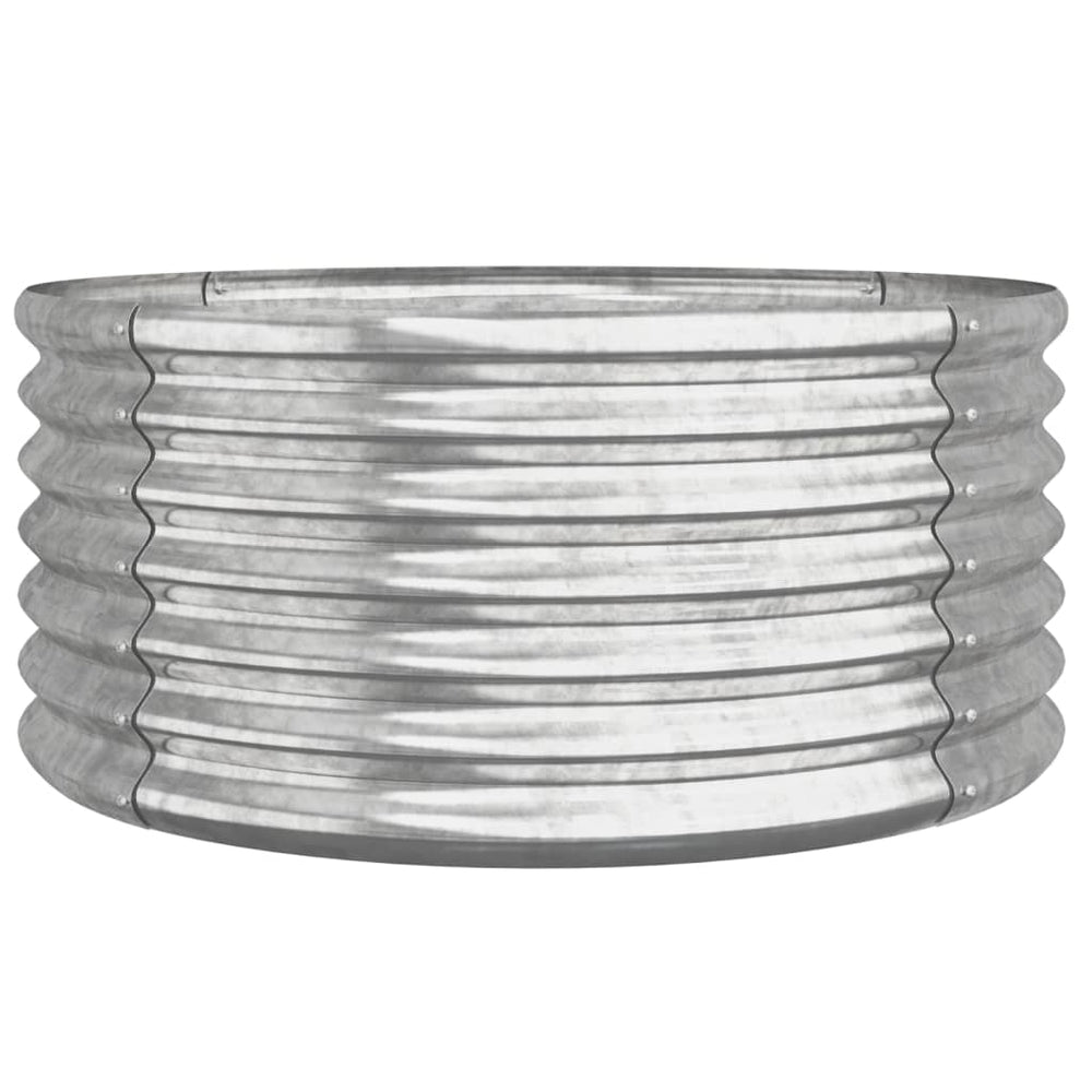 Verzinkter Stahl Pflanzkübel Silber 80x80x36cm