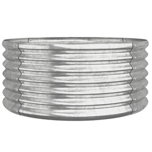Verzinkter Stahl Pflanzkübel Silber 80x80x36cm