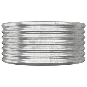 Verzinkter Stahl Pflanzkübel Silber 80x80x36cm