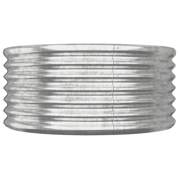 Verzinkter Stahl Pflanzkübel Silber 80x80x36cm
