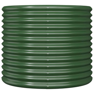 Grüner Pflanzkübel aus verzinktem Stahl, 80x80x68 cm