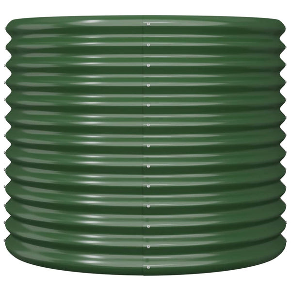 Grüner Pflanzkübel aus verzinktem Stahl, 80x80x68 cm