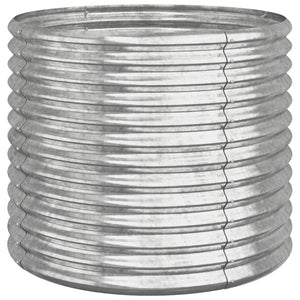 Verzinkter Stahl Pflanzkübel Silber 80x80x68cm