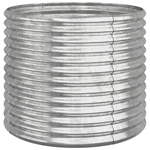 Verzinkter Stahl Pflanzkübel Silber 80x80x68cm