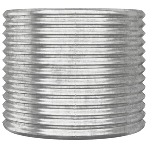 Verzinkter Stahl Pflanzkübel Silber 80x80x68cm