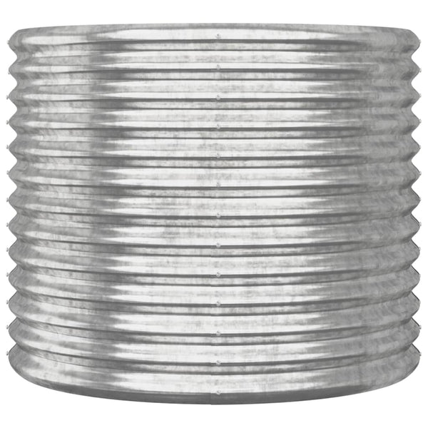 Verzinkter Stahl Pflanzkübel Silber 80x80x68cm