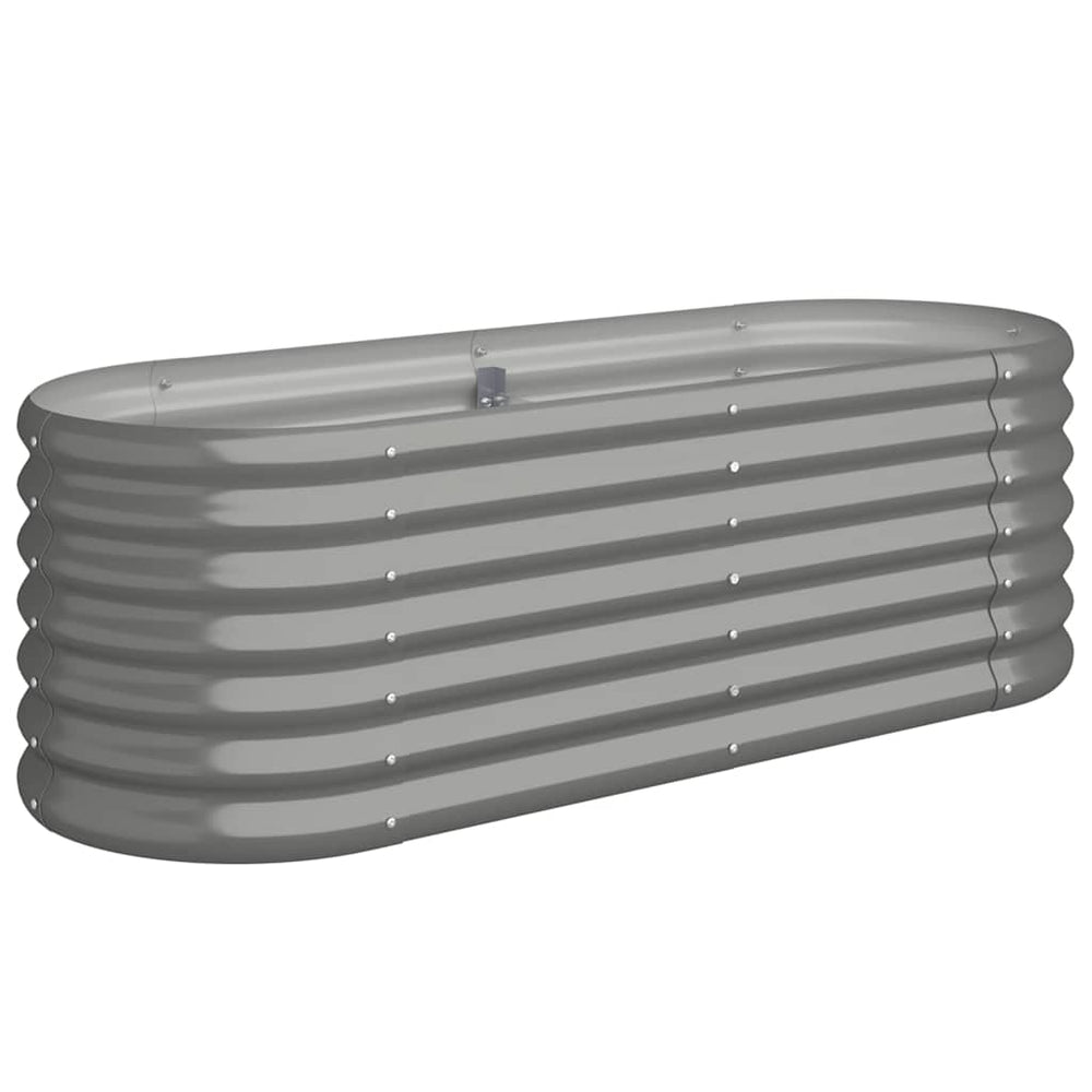 Verzinktes Stahl Hochbeet, 114cm Grau