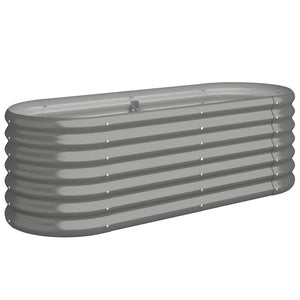Verzinktes Stahl Hochbeet, 114cm Grau