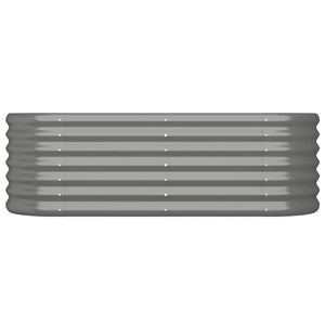 Verzinktes Stahl Hochbeet, 114cm Grau