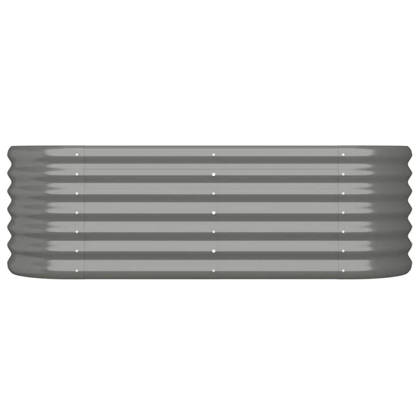Verzinktes Stahl Hochbeet, 114cm Grau