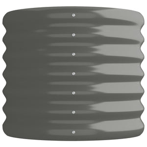 Verzinktes Stahl Hochbeet, 114cm Grau