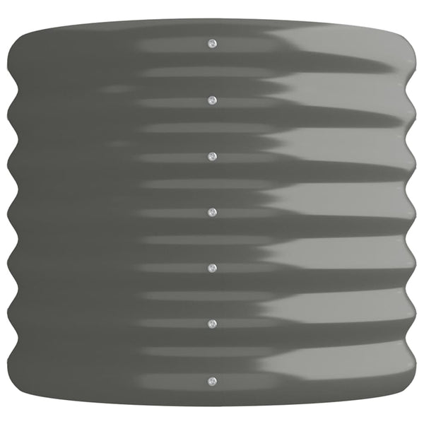Verzinktes Stahl Hochbeet, 114cm Grau