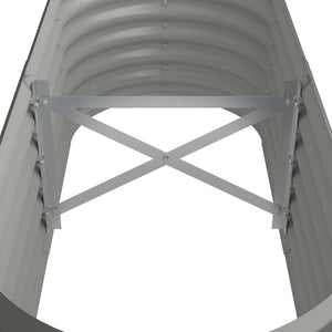 Verzinktes Stahl Hochbeet, 114cm Grau