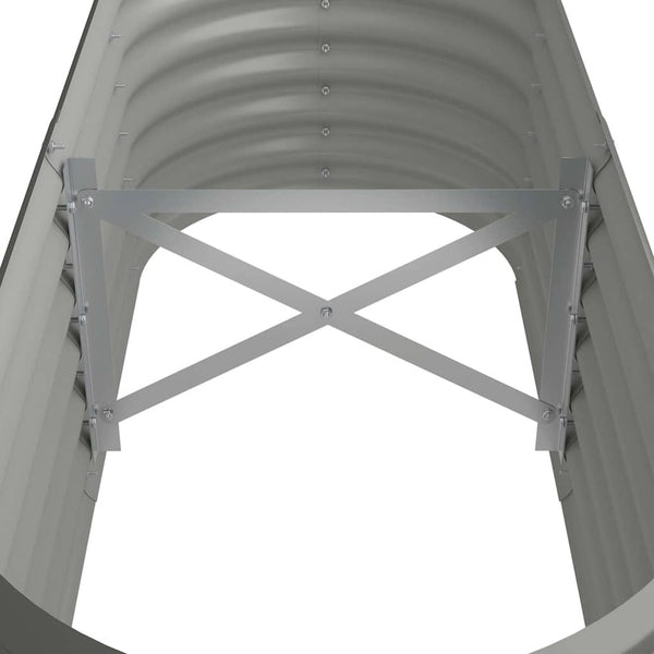 Verzinktes Stahl Hochbeet, 114cm Grau