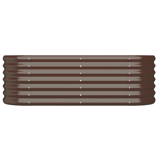 Hochbeet aus verzinktem Stahl, 114x40x36 cm, Braun