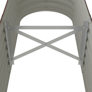 Verzinktes Stahl Hochbeet, Braun, 152cm