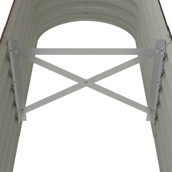 Verzinktes Stahl Hochbeet, Braun, 152cm