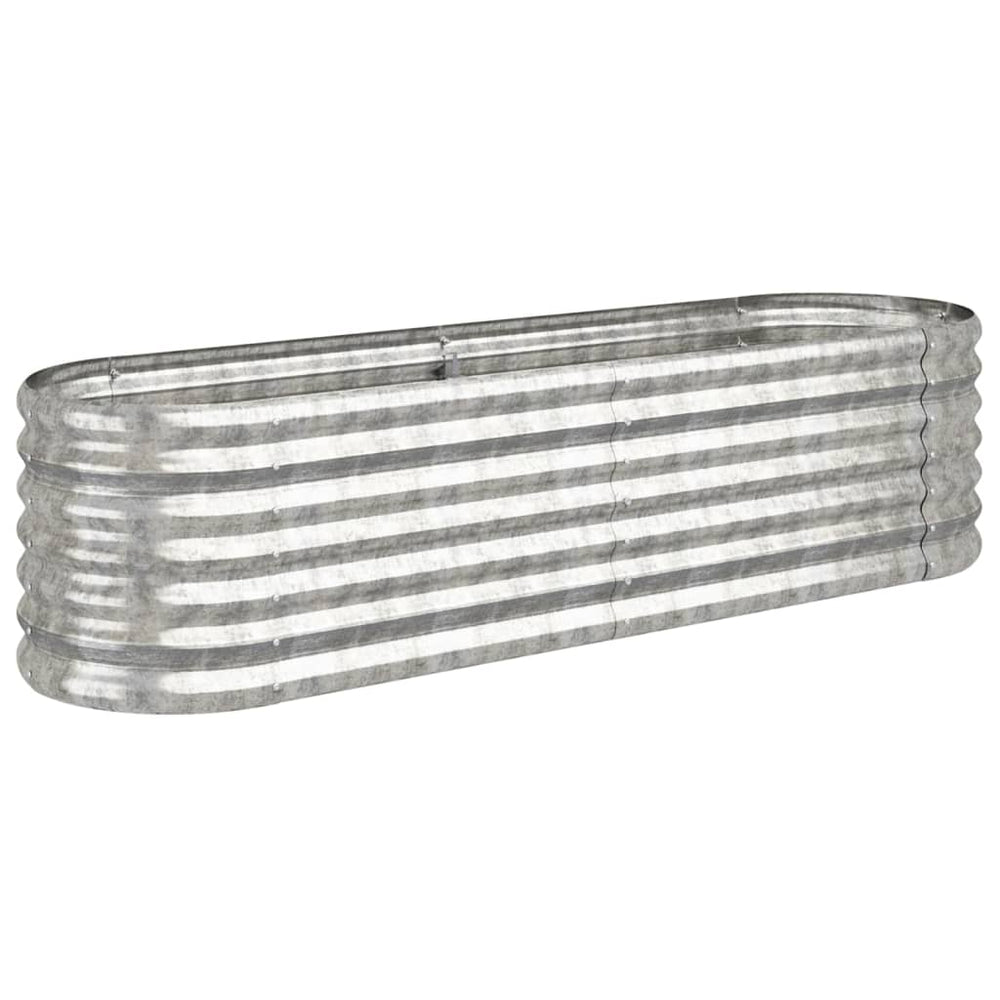 Verzinktes Stahl Hochbeet, 152cm, Silber