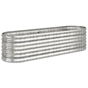 Verzinktes Stahl Hochbeet, 152cm, Silber