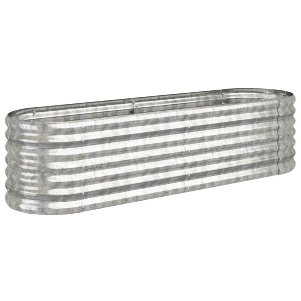 Verzinktes Stahl Hochbeet, 152cm, Silber