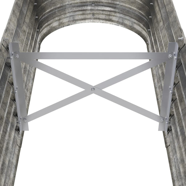 Verzinktes Stahl Hochbeet, 152cm, Silber