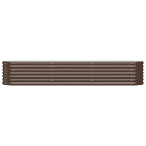 Verzinktes Stahl Hochbeet, 224 cm, Braun