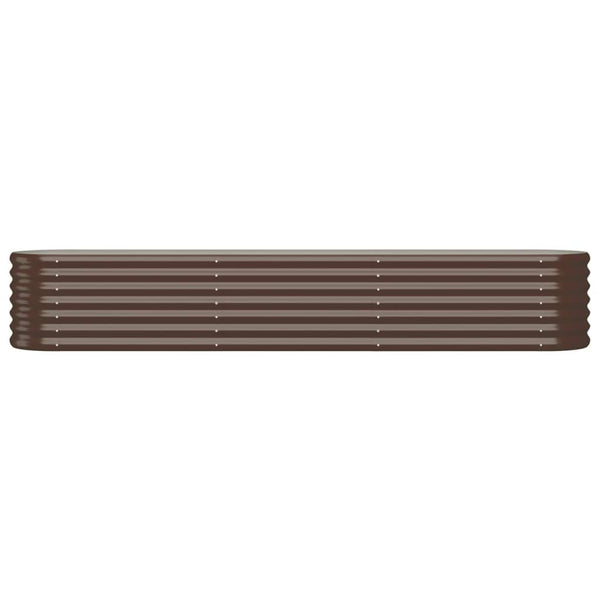 Verzinktes Stahl Hochbeet, 224 cm, Braun
