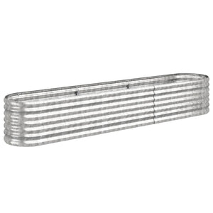 Verzinktes Stahl Hochbeet, 224 cm, Silber