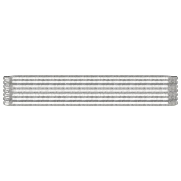 Verzinktes Stahl Hochbeet, 224 cm, Silber