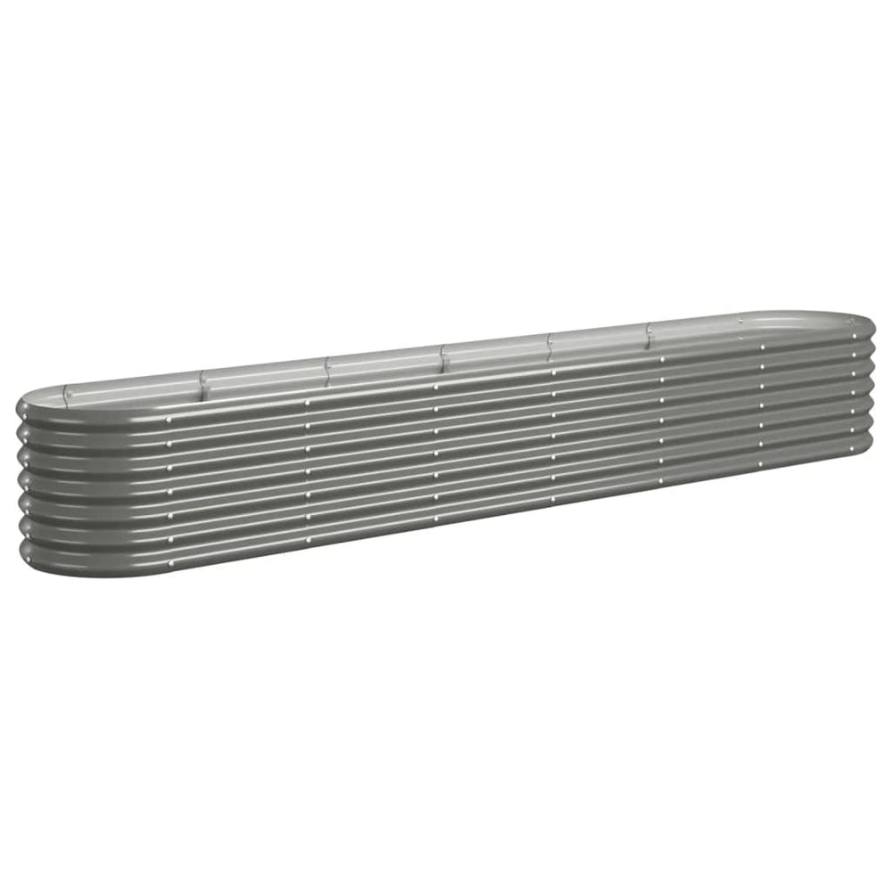 Verzinktes Stahl Hochbeet, 260 cm, Grau