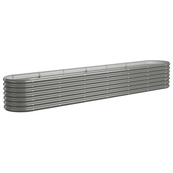 Verzinktes Stahl Hochbeet, 260 cm, Grau