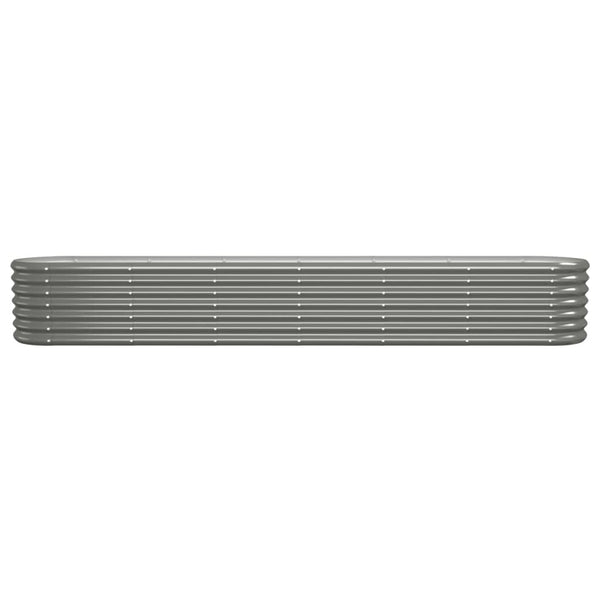 Verzinktes Stahl Hochbeet, 260 cm, Grau