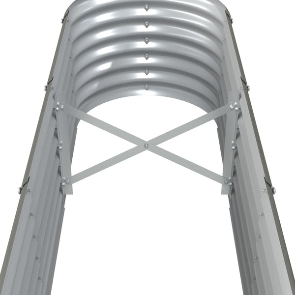 Verzinktes Stahl Hochbeet, 260 cm, Grau