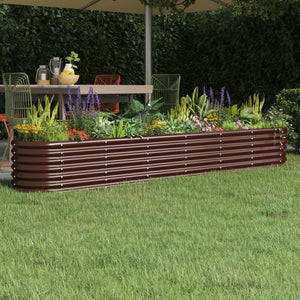 Verzinktes Stahl Hochbeet, 260 cm, Braun