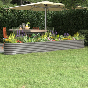 Verzinktes Stahl Hochbeet, 332cm, Grau