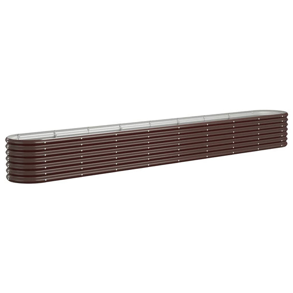 Verzinktes Stahl Hochbeet, 332 cm, Braun
