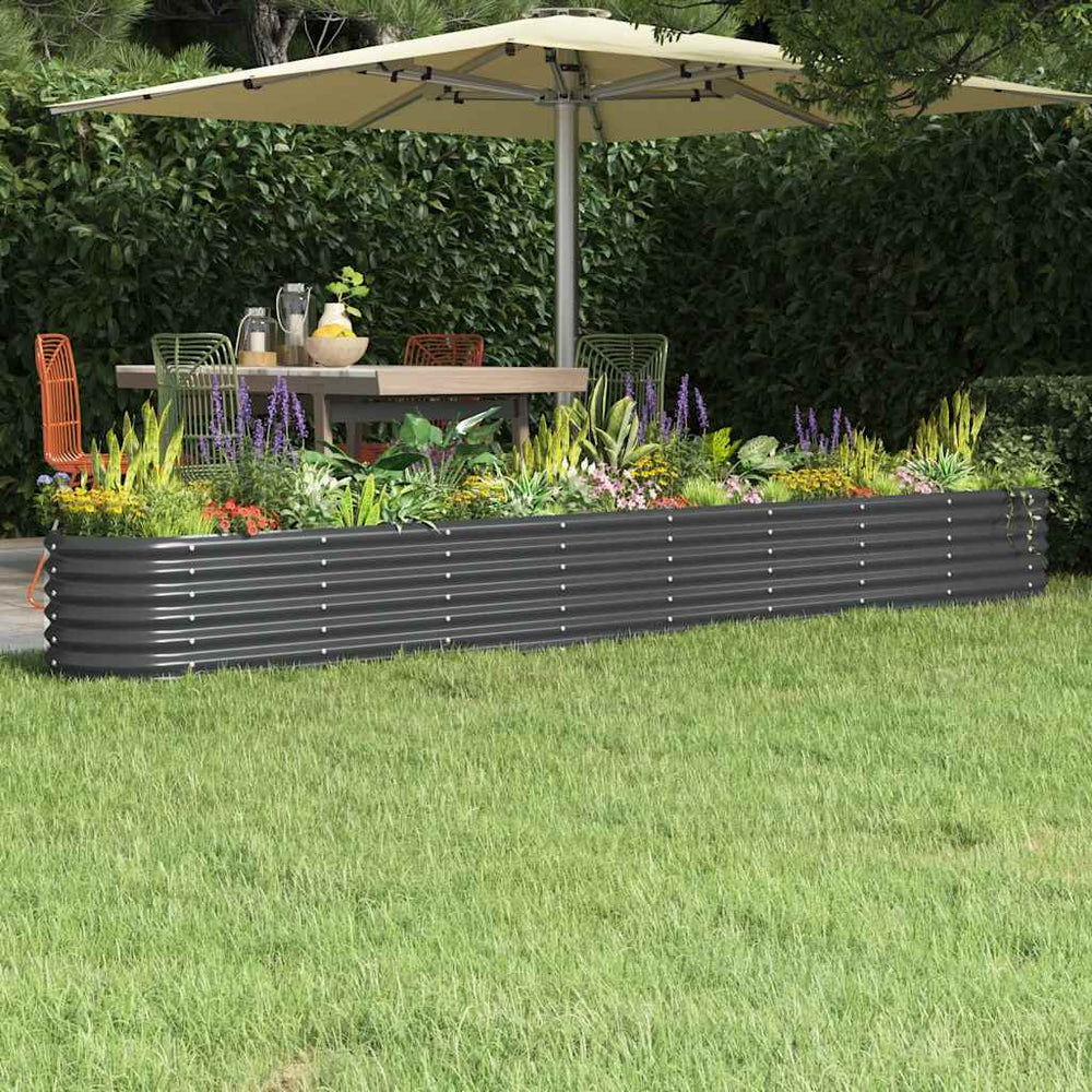 Verzinktes Stahl Hochbeet Anthrazit 332cm