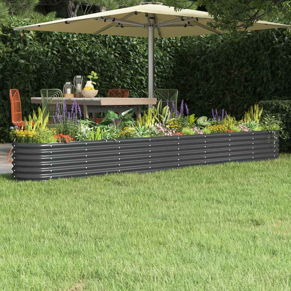 Verzinktes Stahl Hochbeet Anthrazit 332cm