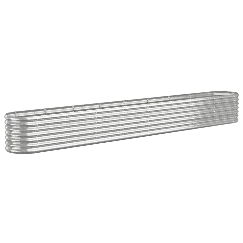 Verzinktes Stahl Hochbeet, 332cm, Silber